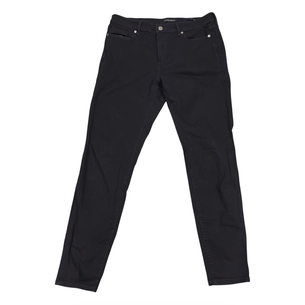 Banana Republic Premium Denim Skinny Jeans Black 31 Long Mid Rise Stretch Pants
